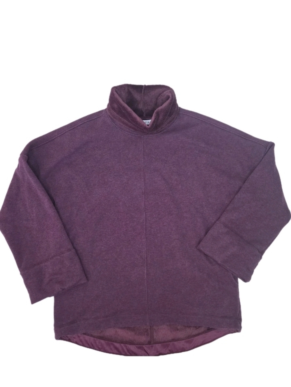 Athleta Womens Cozy Karma Funnel Neck Sweatshirt Size S Spiced Cabernet